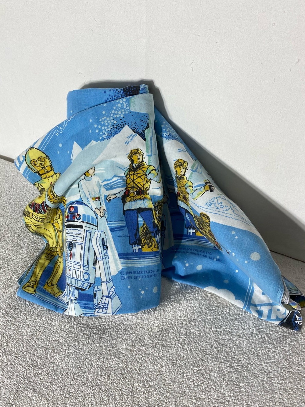 Vintage 1979 Star Wars Empire Strikes Back Flat Bed Sheet Twin Size Boba Fett